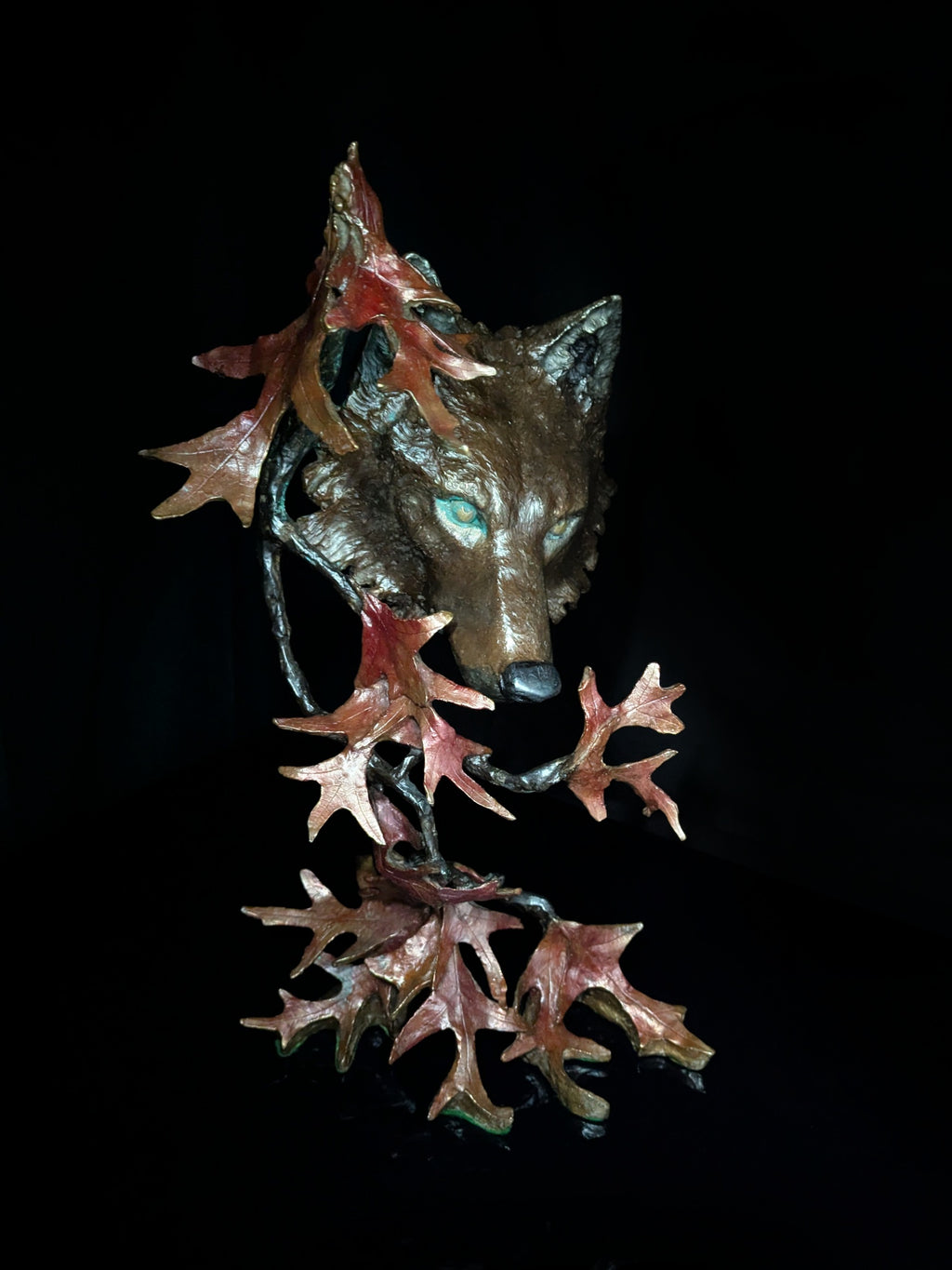 Mark Hopkins Northwoods Bronze Sculpture — 19" H × 11" W × 8" D