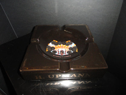 H Upmann Black Ceramic Ashtray