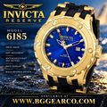 Invicta Men's 6185 Reserve Collection GMT 18k Gold-Plated Stainless Steel Black Rubber Band
