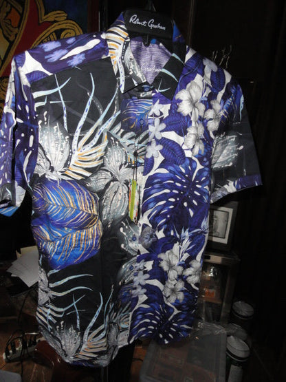 Robert Graham Moyie Springs Short Sleeve Shirt Size Medium