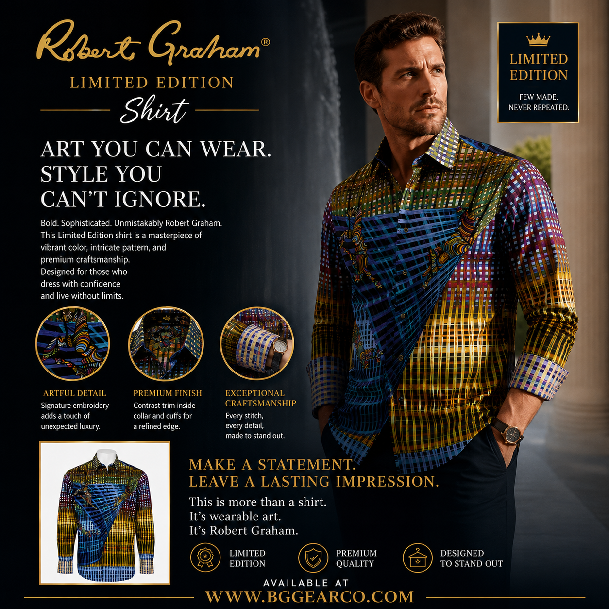 Robert Graham Limited Edition  Long Sleeve Shirt Size 3XL