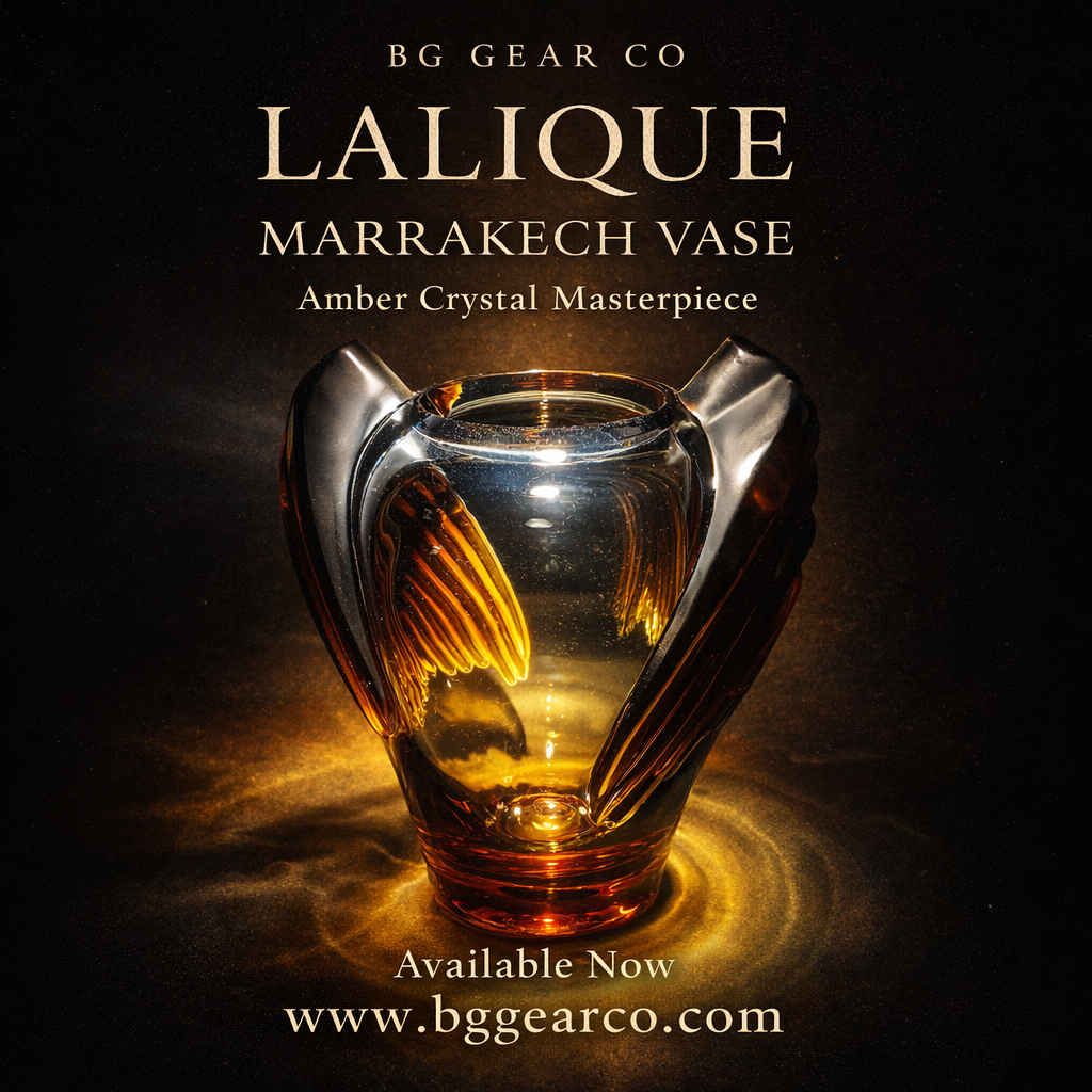 LALIQUE "Marrakech" Vintage Sculptural Artglass Vase