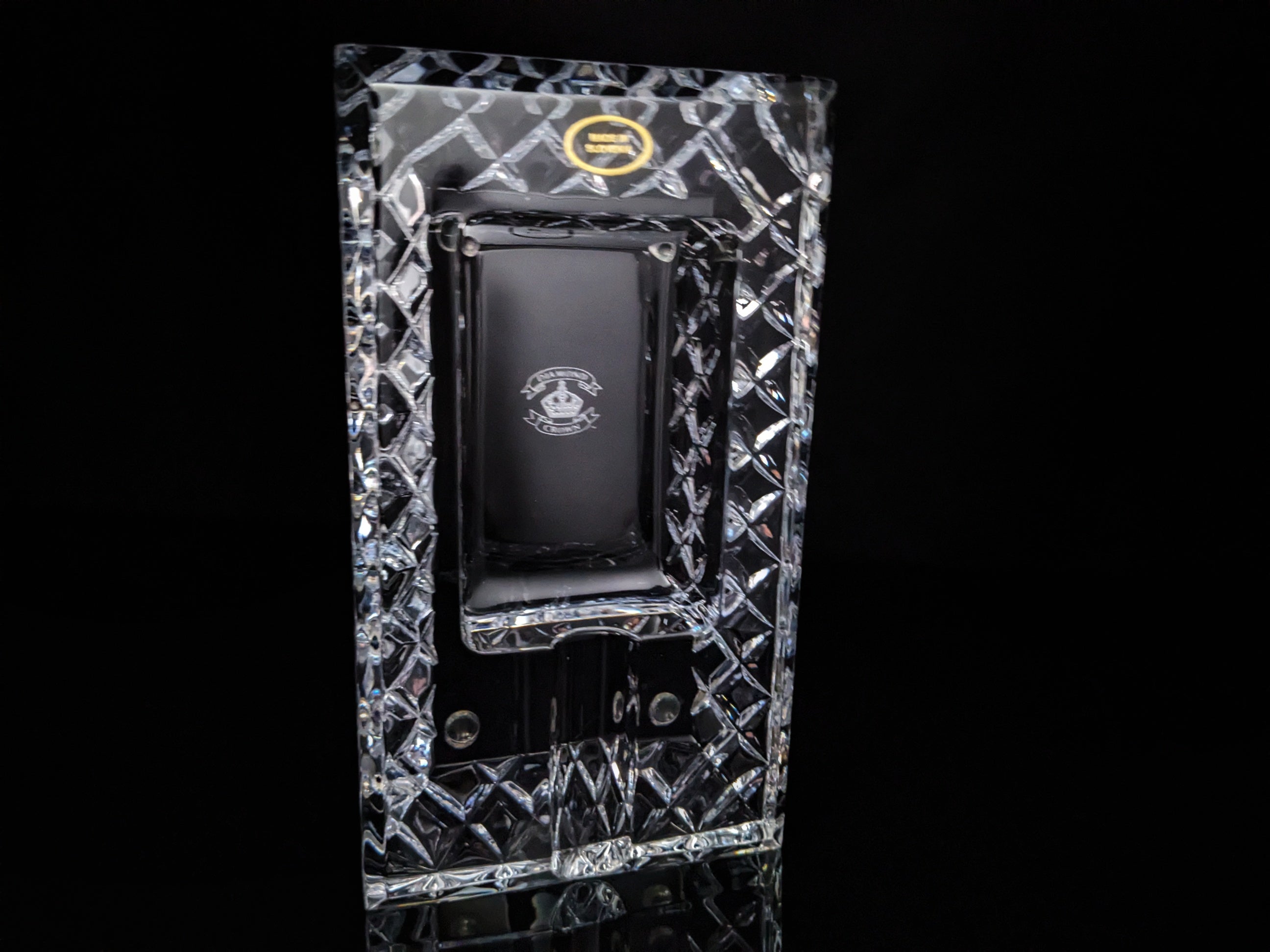 Diamond Crown Bristol crystal collection ashtray NIB