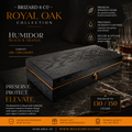 Brizard and Co. Royal Oak Collection Humidor — Black & Orange, 130/150 Count