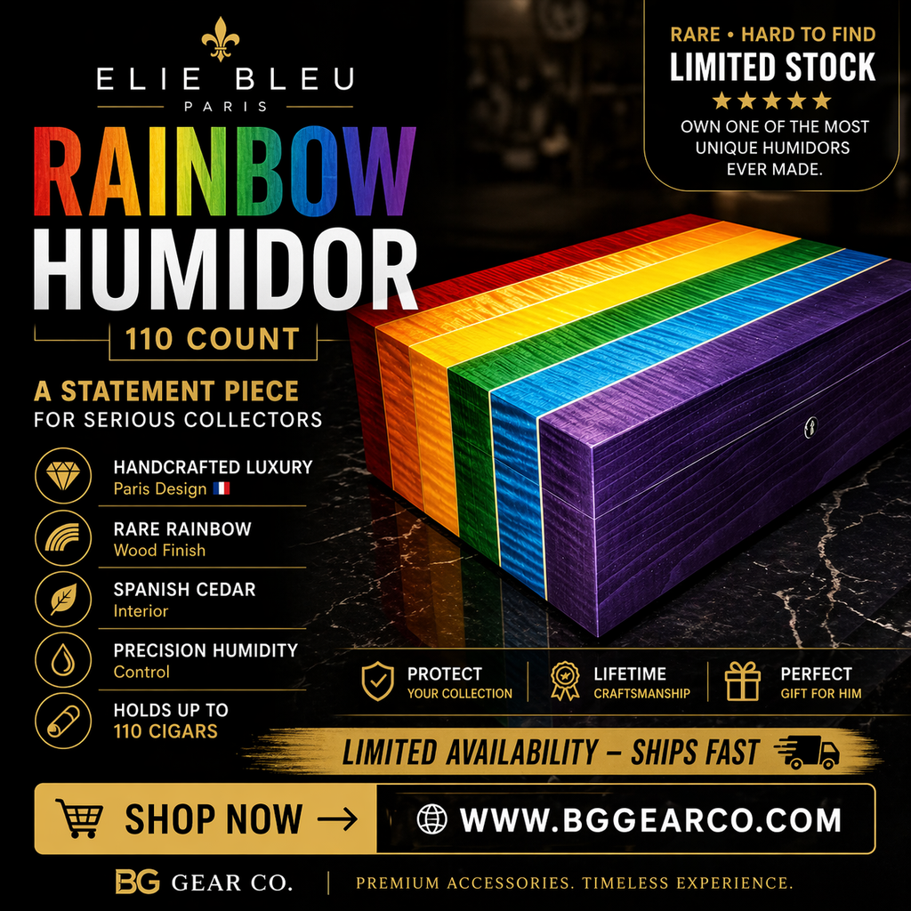 Elie Bleu Rainbow Humidor 110 count  Made in France NIB