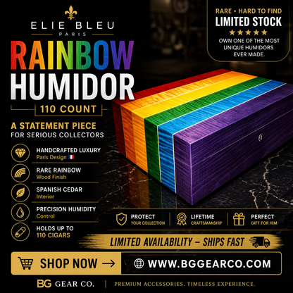 Elie Bleu Rainbow Humidor 110 count  Made in France NIB