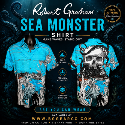 Robert Graham Sea Monster Short Sleeve Shirt Size 3XL NWTS