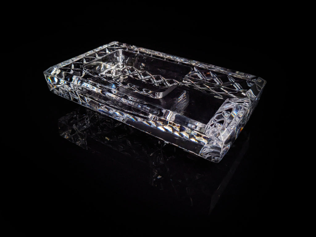 Diamond Crown Bristol crystal collection ashtray NIB