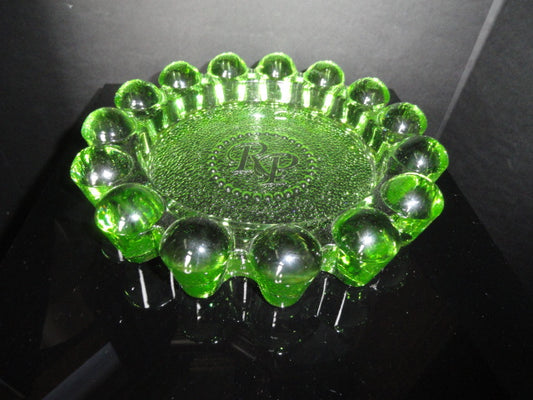 Rocky Patel Luminoso Green Glass Heavy Cigar Ashtray Measures 10" Diameter NIB (Copy)