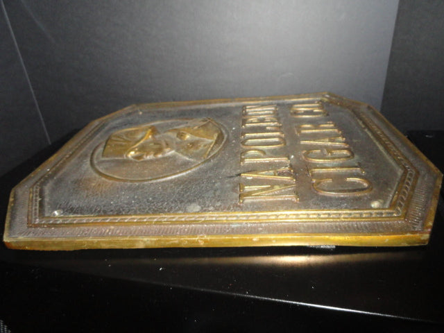 Napoleon Cigar Co. Solid Bronze Sign — 15.75" H × 12.75" W