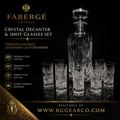 Fabergé Monte Carlo Crystal Vodka Decanter with 6 Shot Glasses