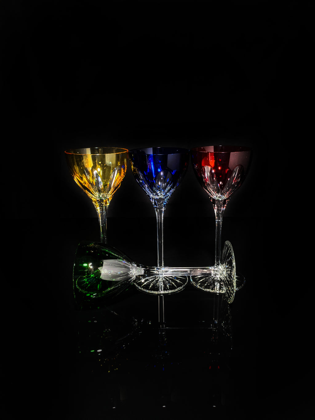 Faberge Lausanne Colorful Crystal Glasses NIB