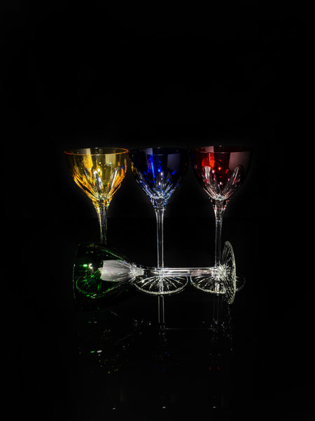 Faberge Lausanne Colorful Crystal Glasses NIB