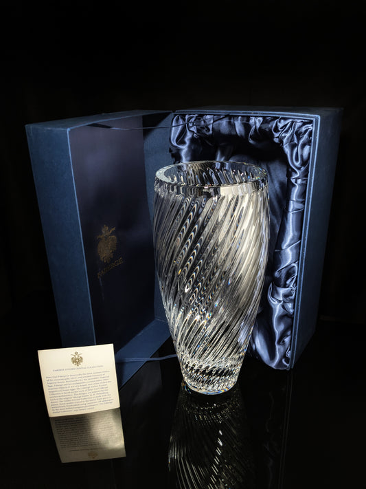 Faberge Crystal Winter Palace Vase NIB