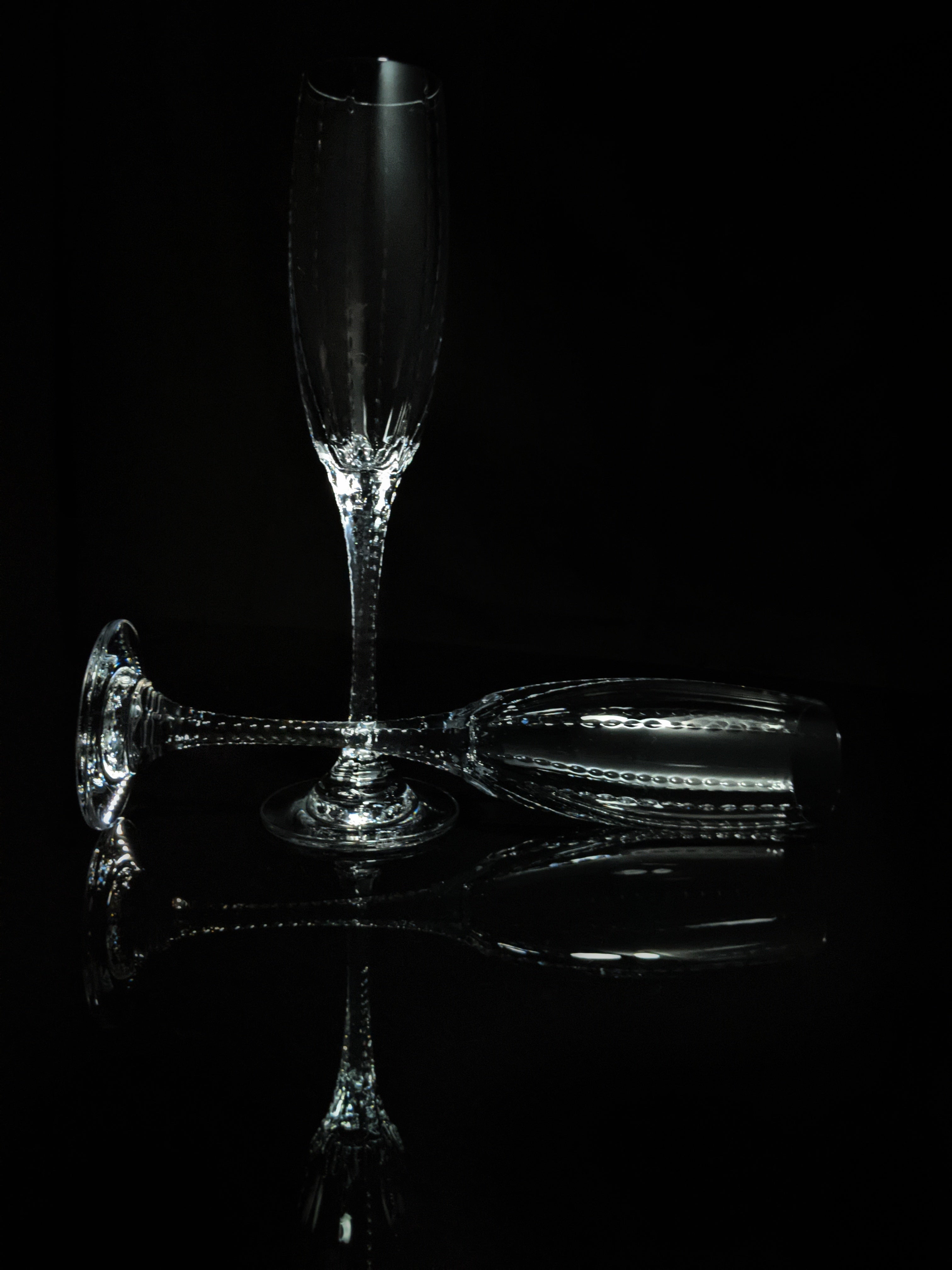 Faberge Bristol Clear Crystal  Flutes