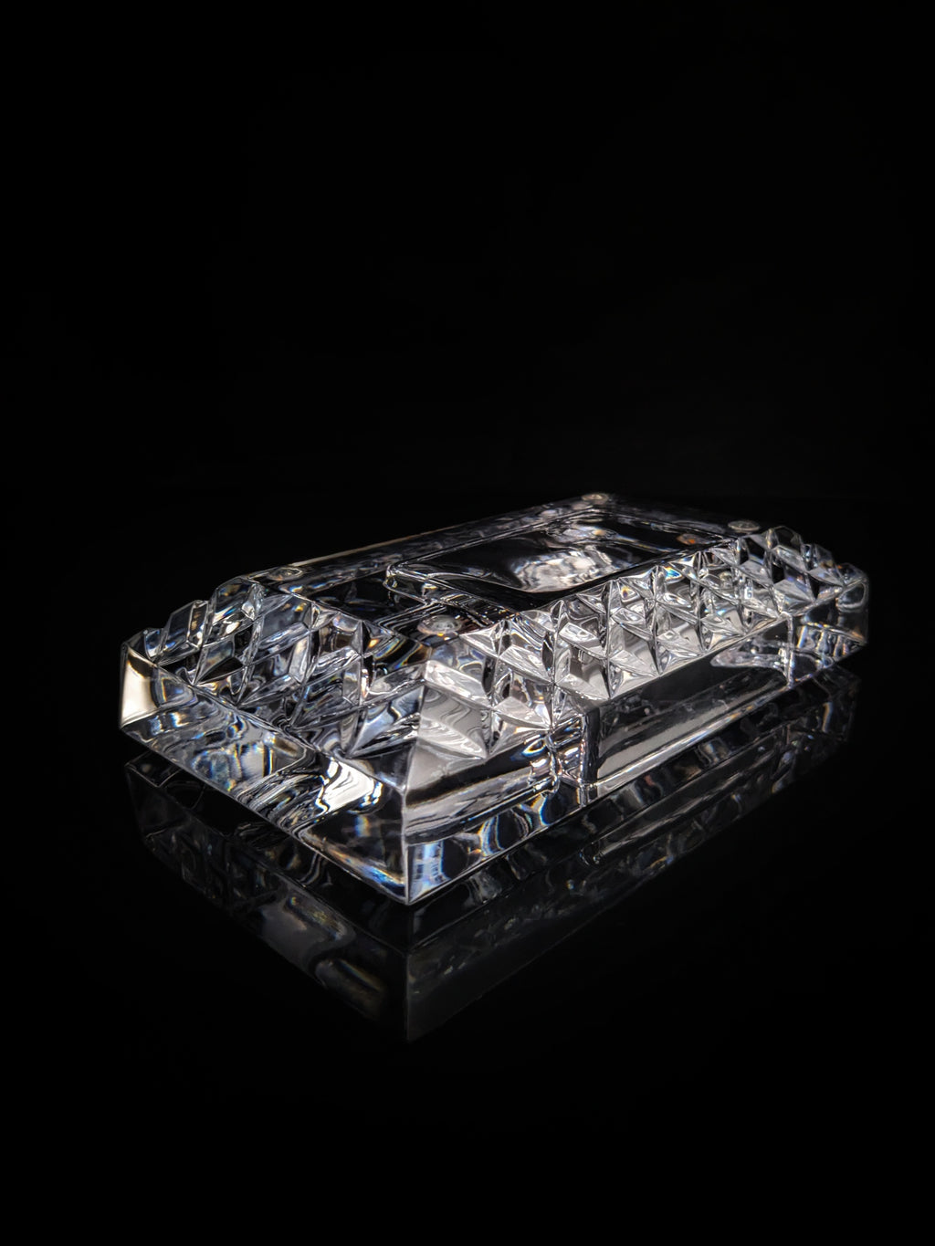 Diamond Crown Bristol crystal collection ashtray NIB