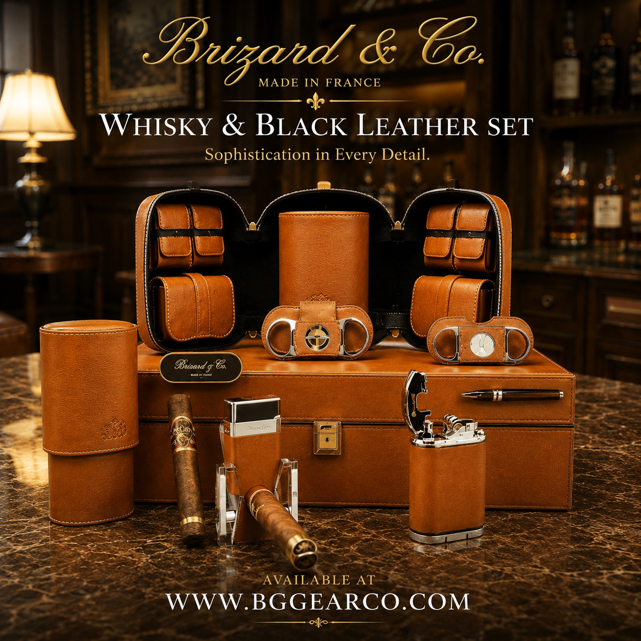 Brizard and Co Whisky and Black Leather Complete set combo NIB
