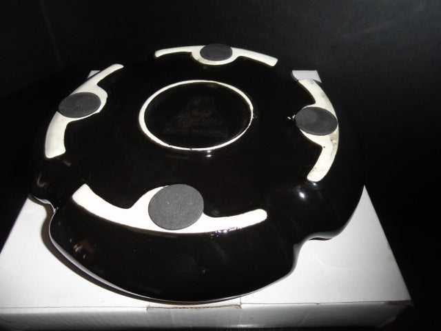Black Maduro 5 Ceramic Large Cigar Ashtray. 8.5" Diameter
