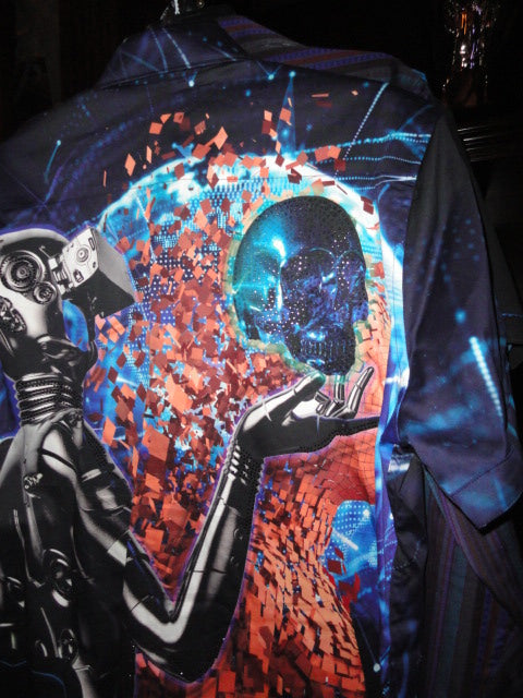 Robert Graham Meta Future Short Sleeve Shirt Size Medium