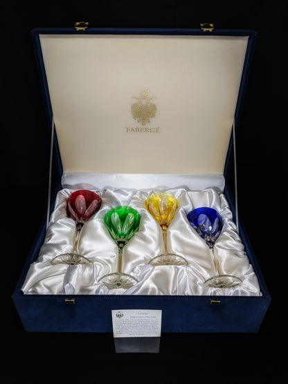 Faberge Regency Crystal Goblet Glasses
