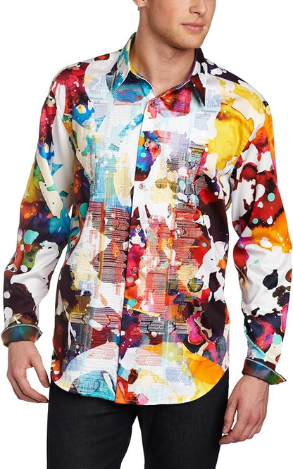 Robert Graham Gerard Long Sleeve Shirt Size Large