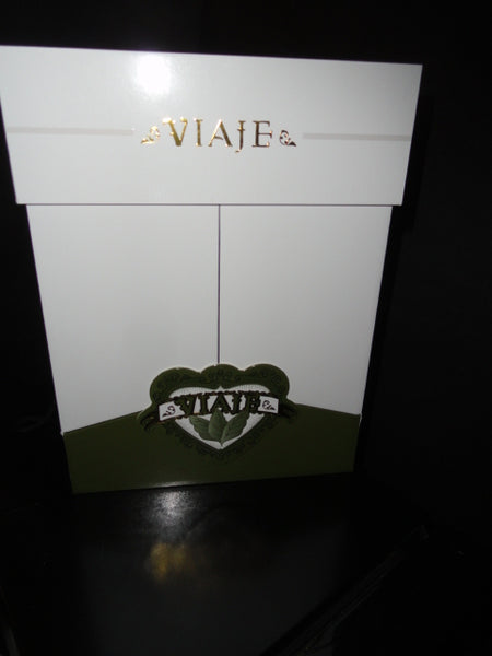 Viaje 15th Anniversary Gold Cigar Ceramic Jar Humidor( Empty No Cigars ) NIB