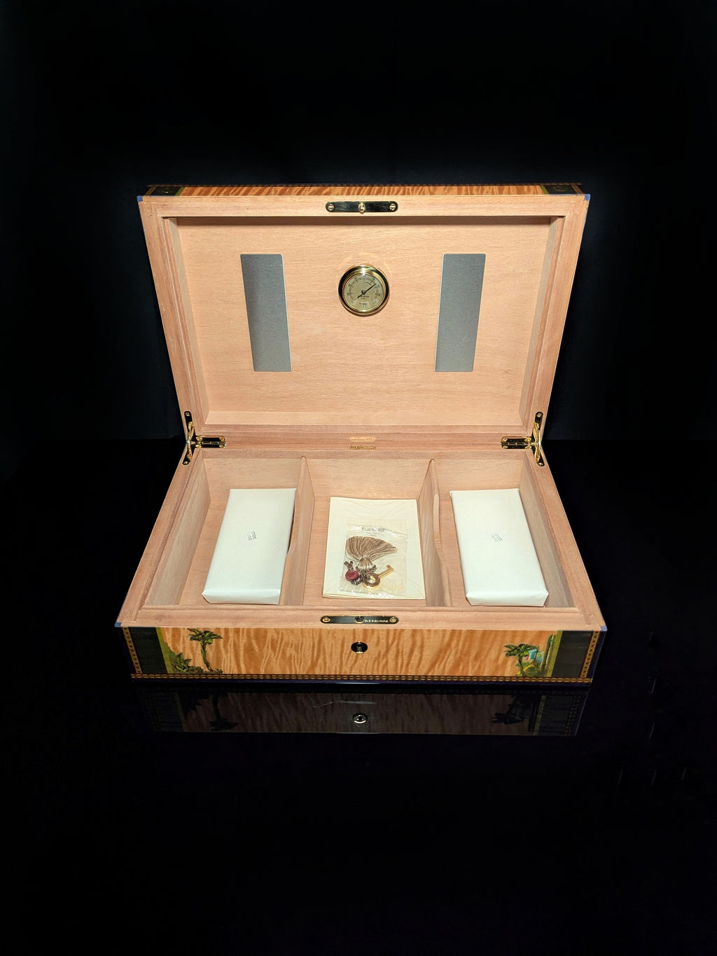 Elie Bleu Alba Orange Sycamore Humidor 110 Count NIB