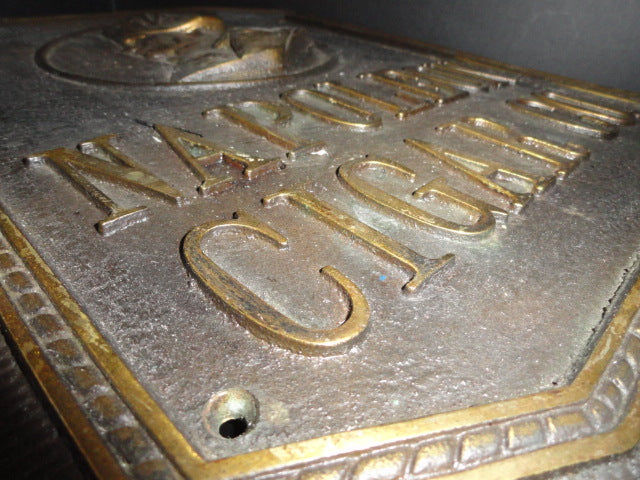 Napoleon Cigar Co. Solid Bronze Sign — 15.75" H × 12.75" W