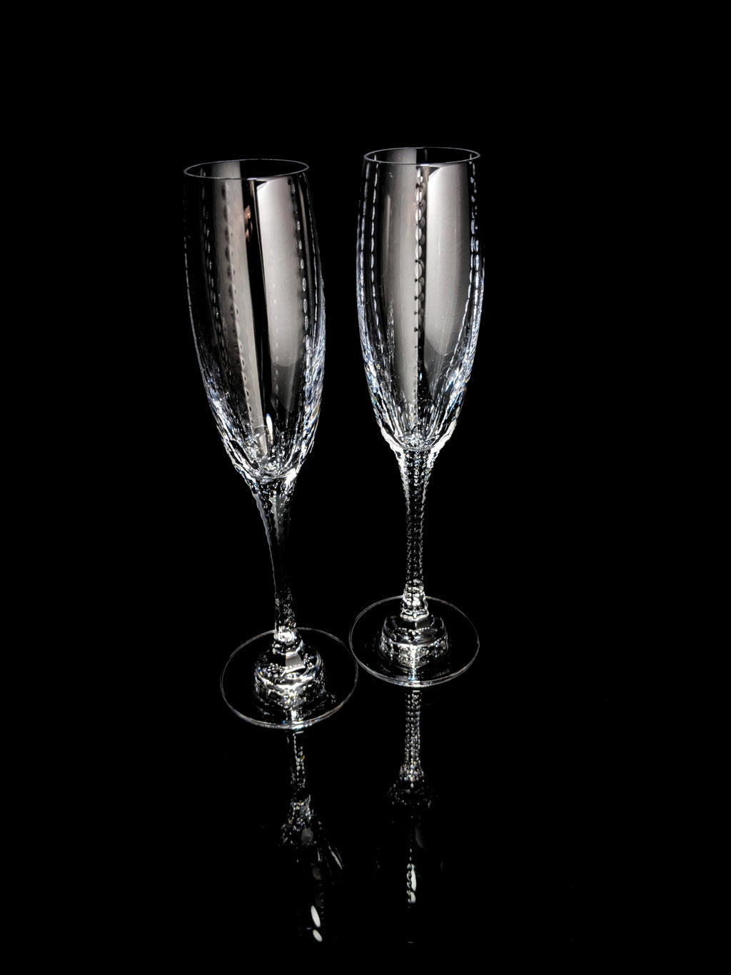 Faberge Bristol Clear Crystal  Flutes