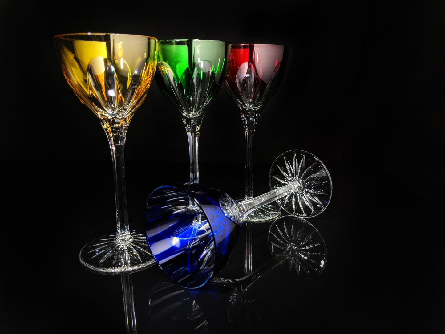 Faberge Regency Crystal Goblet Glasses