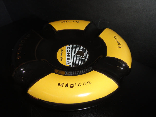 Black Maduro 5 Ceramic Large Cigar Ashtray. 8.5" Diameter