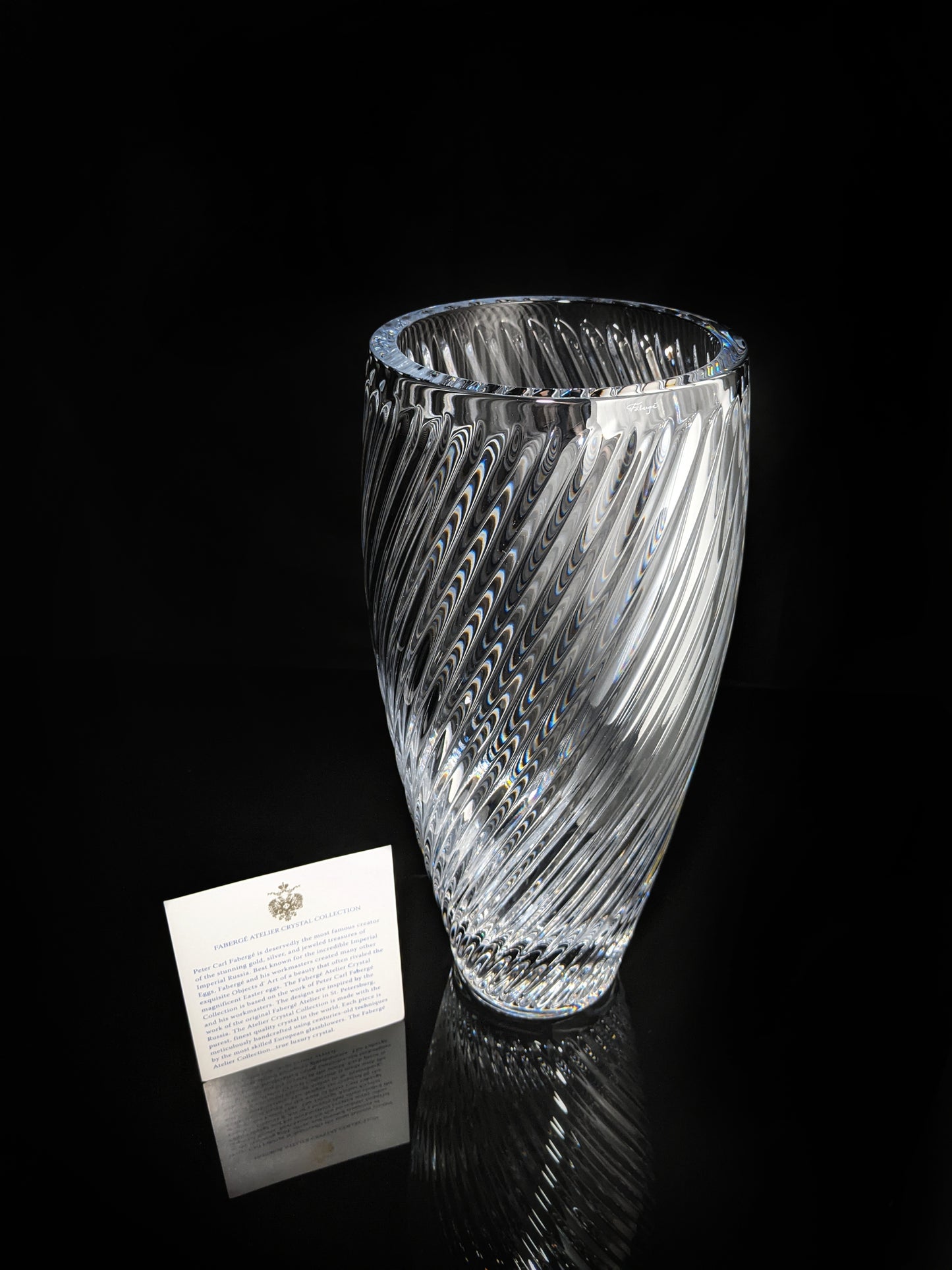 Faberge Crystal Winter Palace Vase NIB