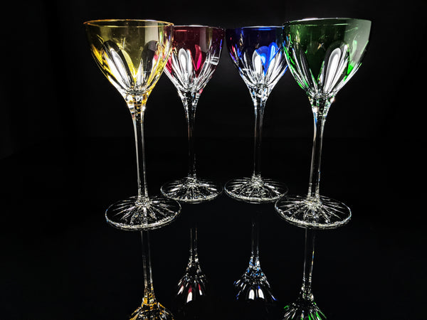 Faberge Lausanne Colorful Crystal Glasses NIB