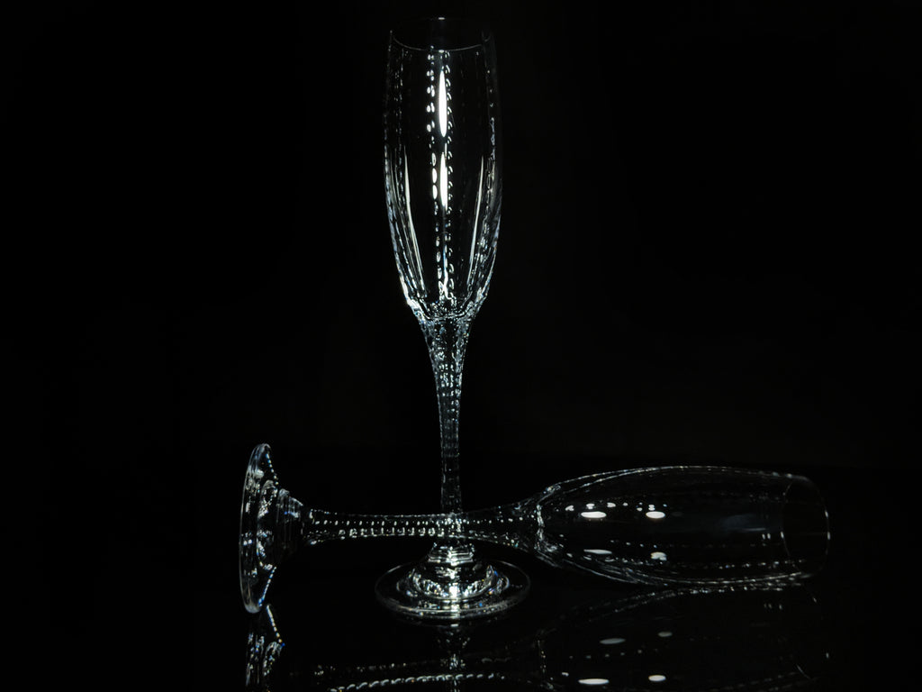 Faberge Bristol Clear Crystal  Flutes