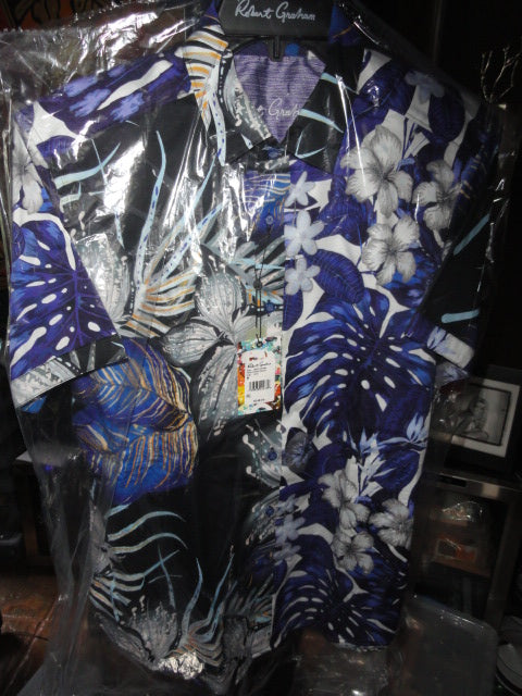 Robert Graham Moyie Springs Short Sleeve Shirt Size Medium