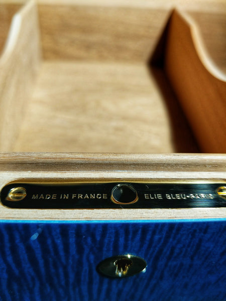 Elie Bleu Alba Blue Sycamore Humidor 110 count NIB