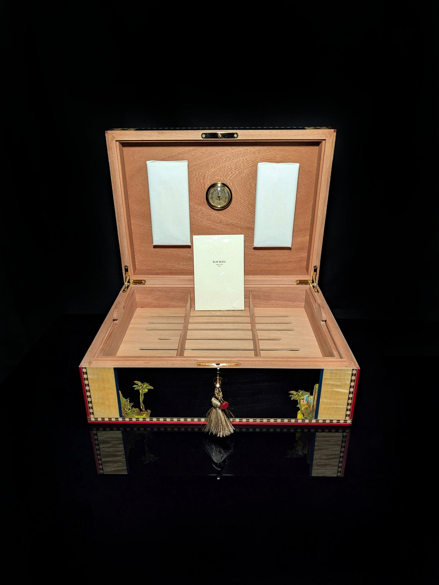 Elie Bleu Alba Black Sycamore Humidor 200 ct NIB