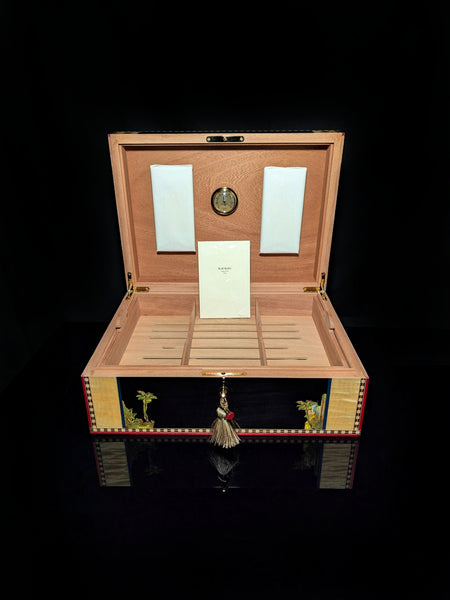 Elie Bleu Alba Black Sycamore Humidor 200 ct NIB