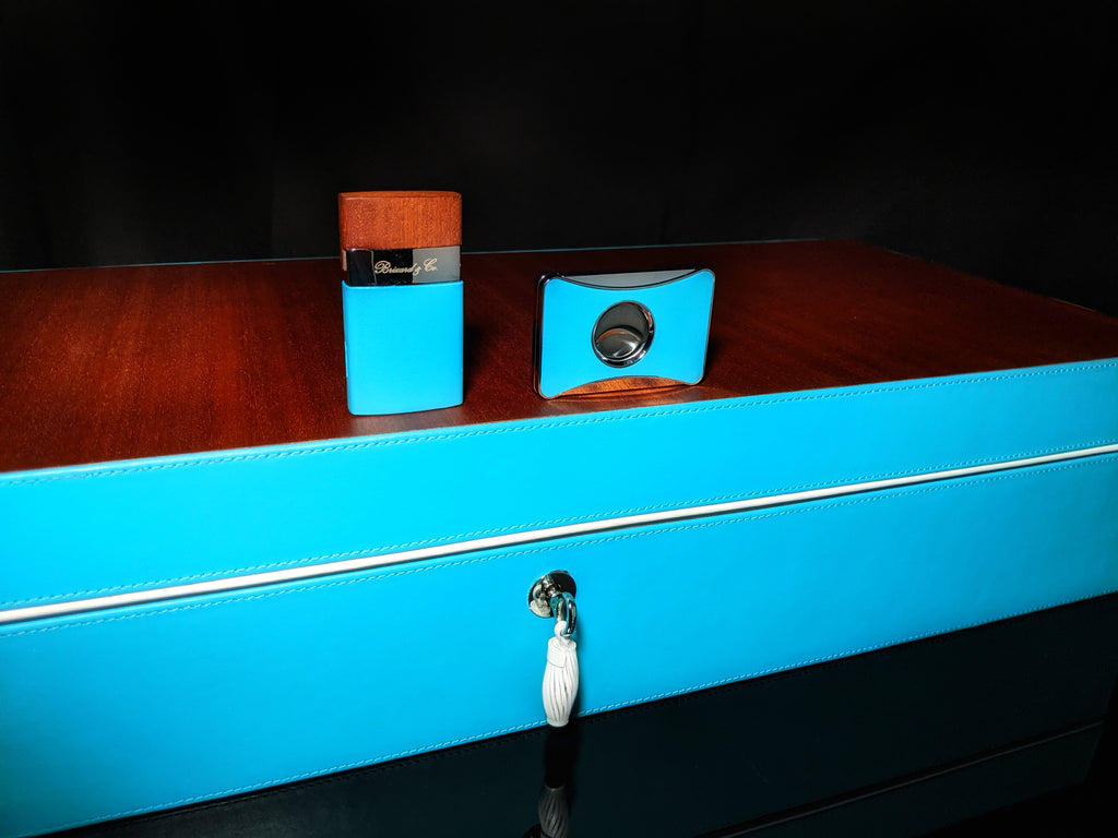 Brizard and Co. Positano Humidor — 130/150 Count with Matching Lighter & Cutter
