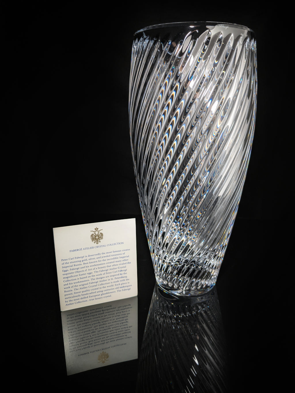 Faberge Crystal Winter Palace Vase NIB
