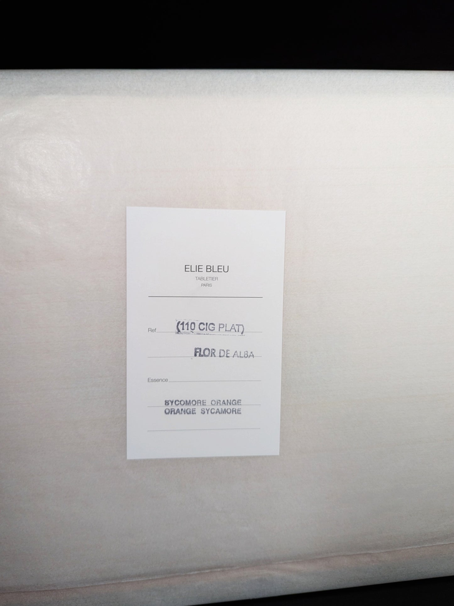 Elie Bleu  Alba Orange Sycamore  Humidor 110 Count. NIB