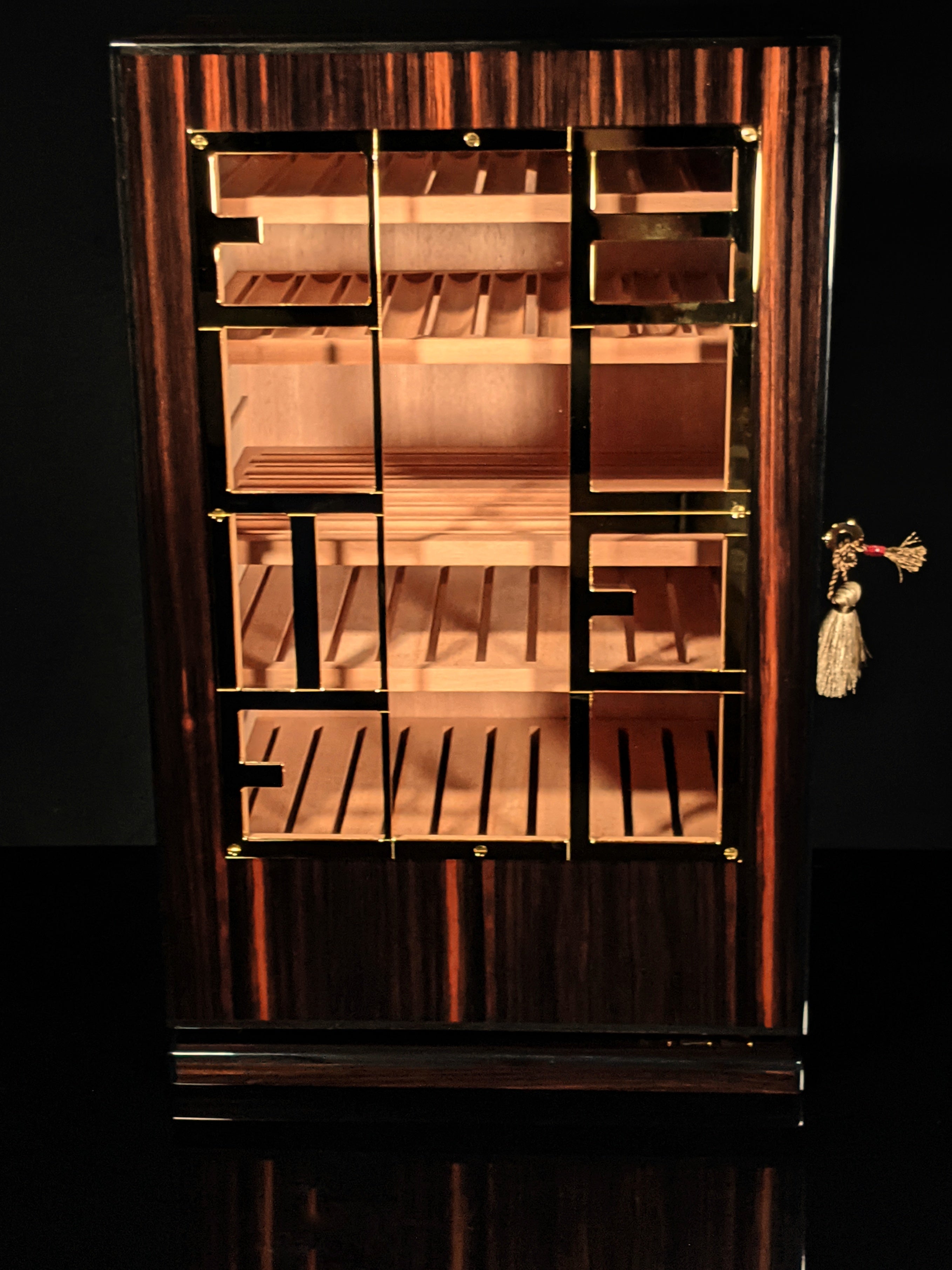 Elie Bleu Macassar Ebony cabinet humidor NIB