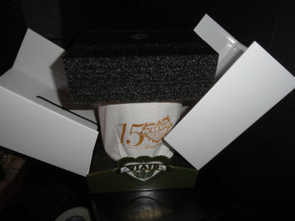 Viaje 15th Anniversary Gold Cigar Ceramic Jar Humidor( Empty No Cigars ) NIB