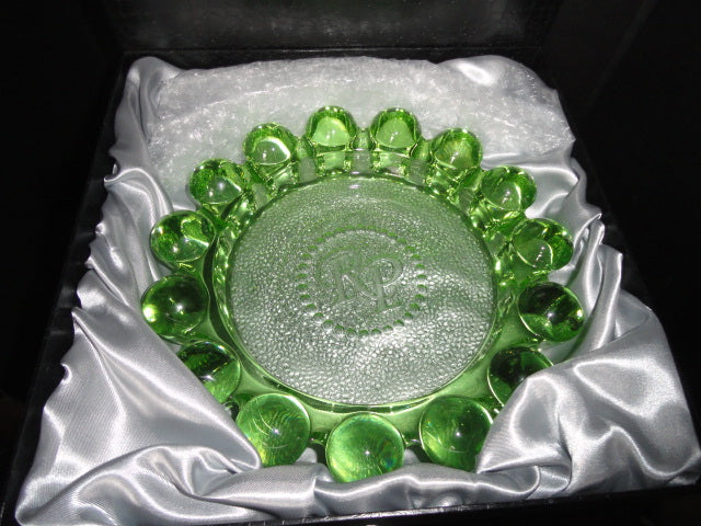 Rocky Patel Luminoso Green Glass Heavy Cigar Ashtray Measures 10" Diameter NIB (Copy)
