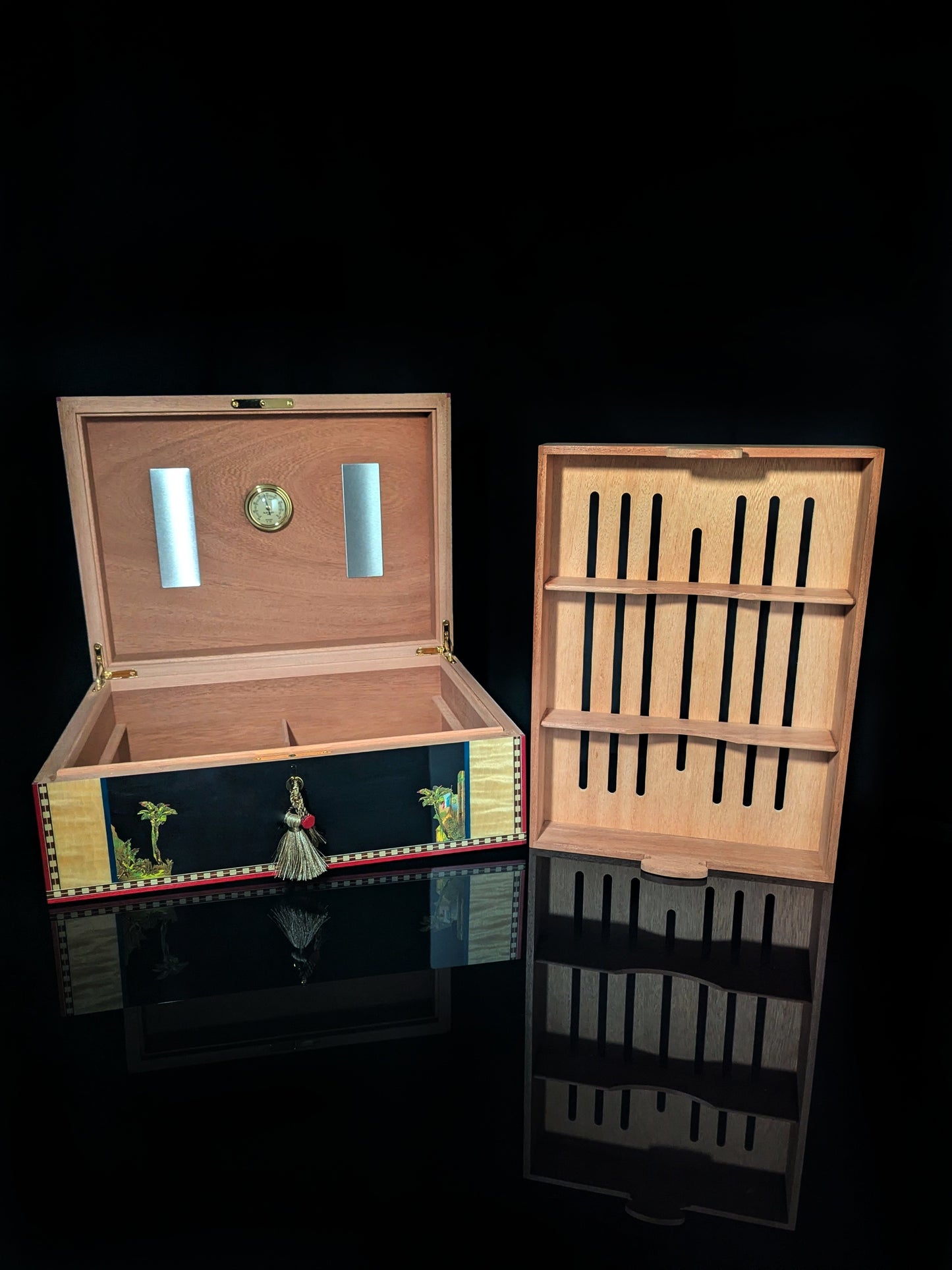 Elie Bleu Alba Black Sycamore Humidor 200 ct NIB