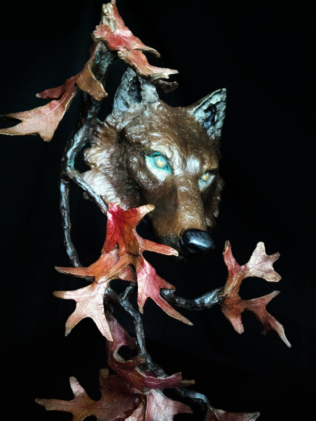 Mark Hopkins Northwoods Bronze Sculpture — 19" H × 11" W × 8" D
