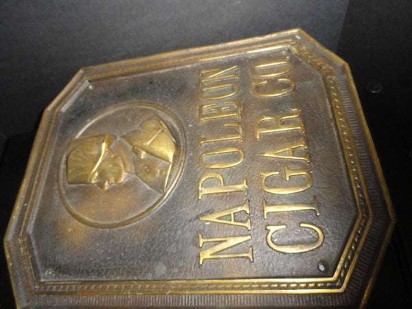 Napoleon Cigar Co. Bronze Sign 15.75" H x 12.75" W