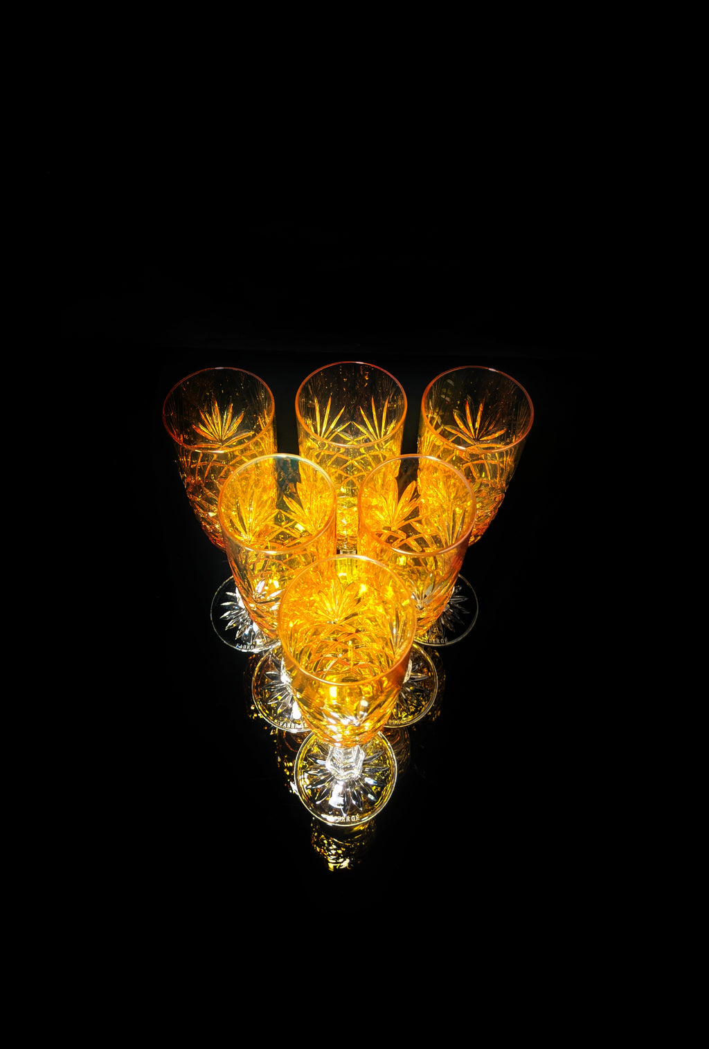 Faberge Odessa Yellow Gold Flutes NIB