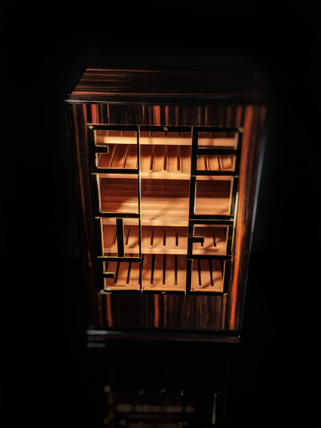 Elie Bleu Macassar Ebony Cabinet Humidor NIB