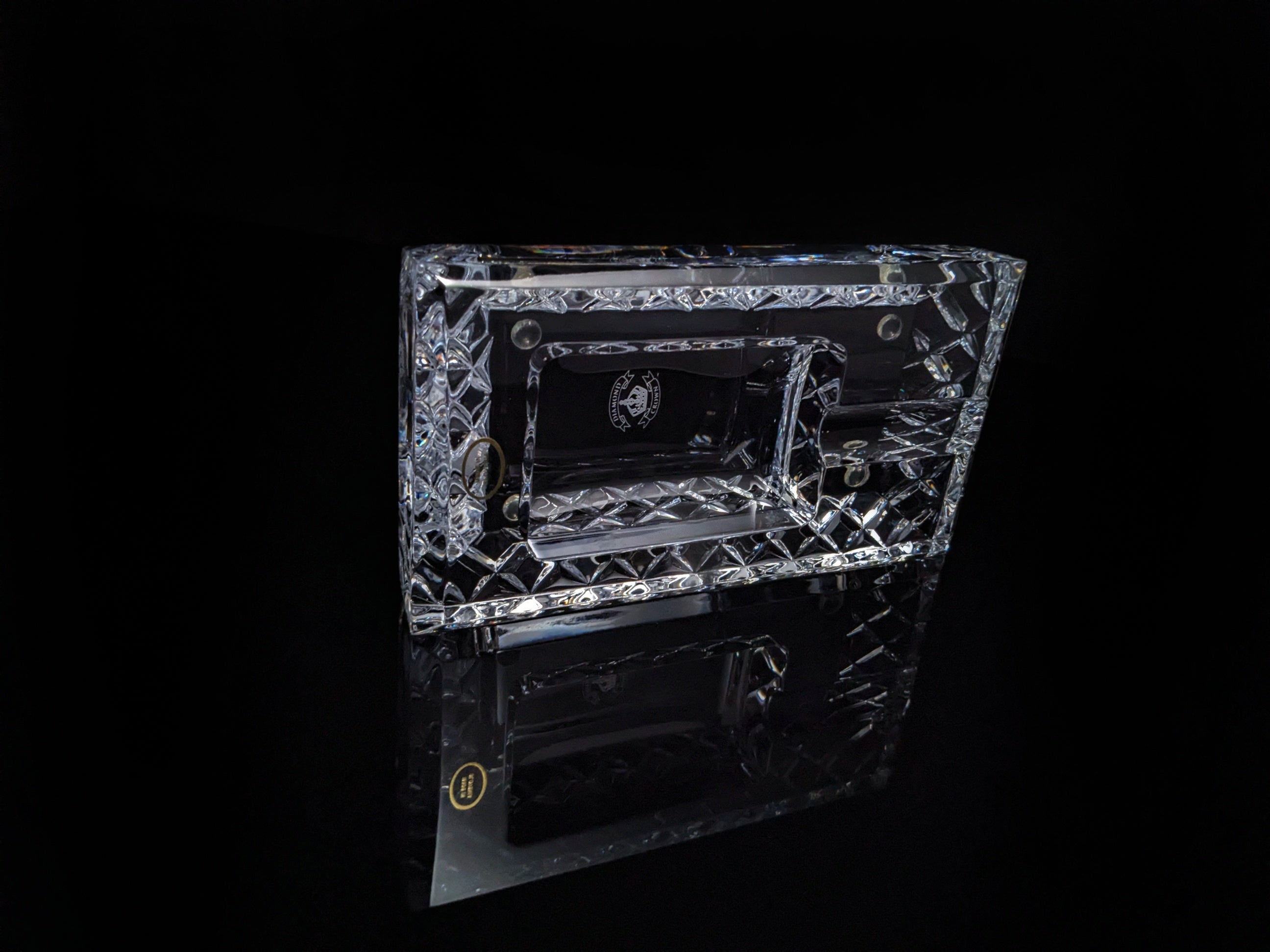 Diamond Crown Bristol crystal collection ashtray NIB